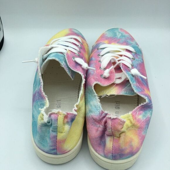 Madden Girl Sneakers Women Shoes Tie Dye Mashaa Size 9.5 Casual Pink - Picture 3 of 9